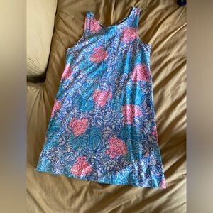 Lilly Pulitzer blue haven raising shell Kristin dress SZ L